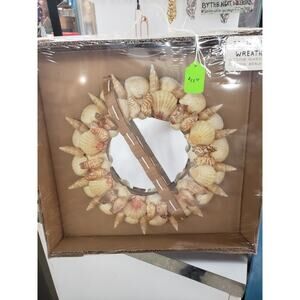 Handmade 11" Indoor/Outdoor Seashell & Beach Sand Centerpiece/Wall Hanging.